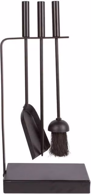 Havendro 4-Piece Goodwood Fireside Companion Set for Indoor Wood Burners, Black