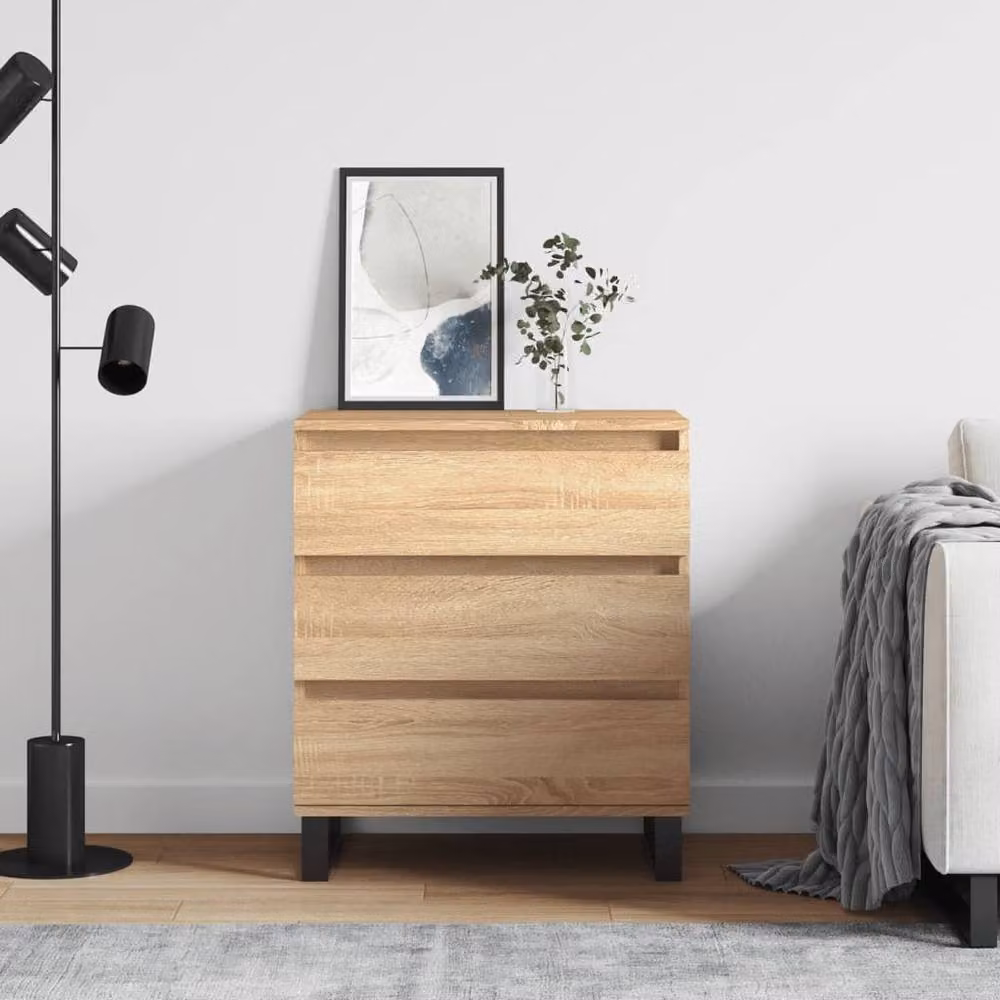 Berkfield Home Sonoma Oak Sideboard in Beige, W/D/H: 60 x 35 x 70 cm – 2