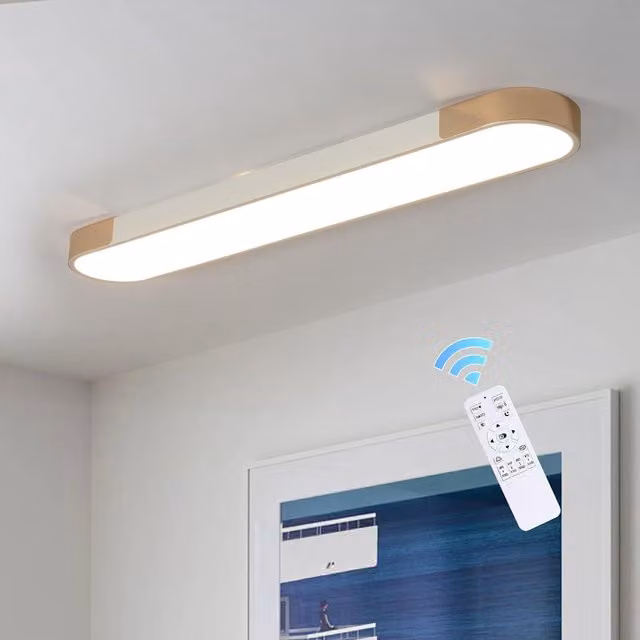 Garwarm Modern Oval LED Dimmable Ceiling Lamp with Remote Control in White – 1