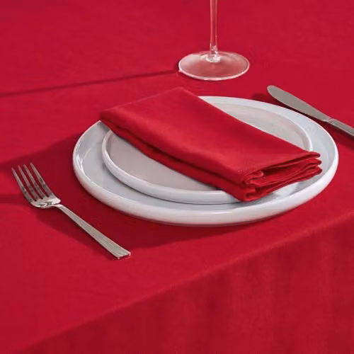 Homescapes Plain Red Cotton Cloth Napkins, Set of 4, W/D/H: 45 x 45 x 45 cm – 2