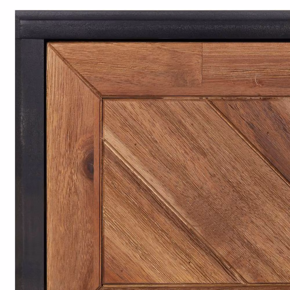 Berkfield Home Brown Acacia Wood and MDF Geometric Coffee Table W/D/H: 90 x 50 x 40 cm – 4