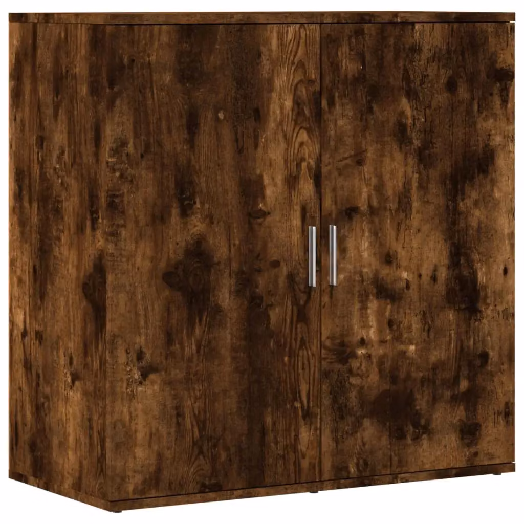 Berkfield Home Set of 2 Modern Smoked Oak Sideboards in Brown, W/D/H: 79 x 38 x 80 cm – 3