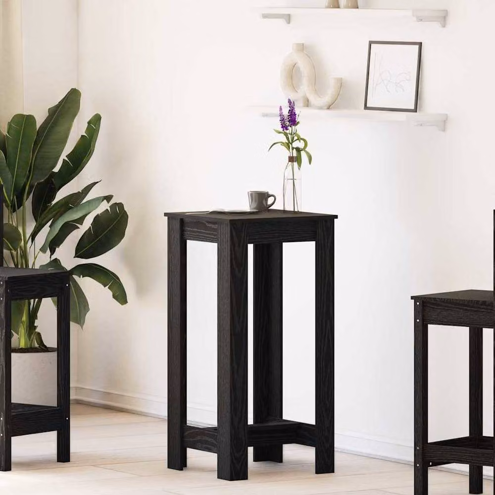 Berkfield Home Bar Table in Black Oak, W/D/H: 51 x 50 x 103.5 cm – 4