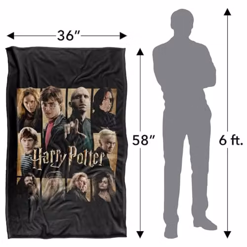 LOGOVISION Harry Potter Heroes and Villains Squares Silky Touch Super Soft Fleece Throw Blanket, Multicolour, W: 91.44 cm, L: 147.32 cm – 4