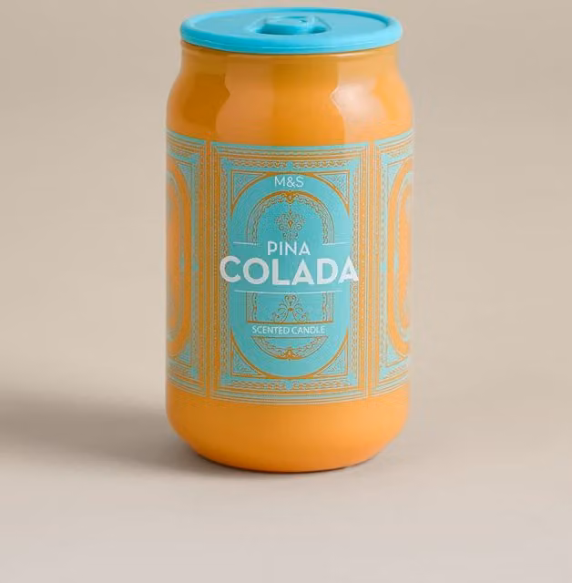 M&S Pina Colada Multi-coloured Tin Scented Candle
