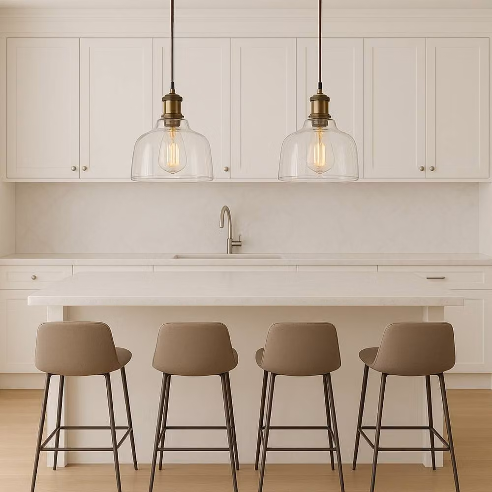 CGC Lighting Modern Transparent Glass Dome Pendant Lampshade – 2