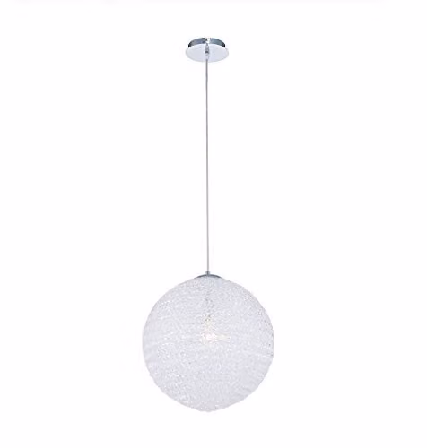 Netlighting Fusion Globe Sphere Ceiling Pendant, Silver and Chrome, Diameter: 40 cm