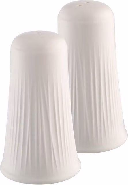 Belleek Living Erne Salt and Pepper Set in White Porcelain