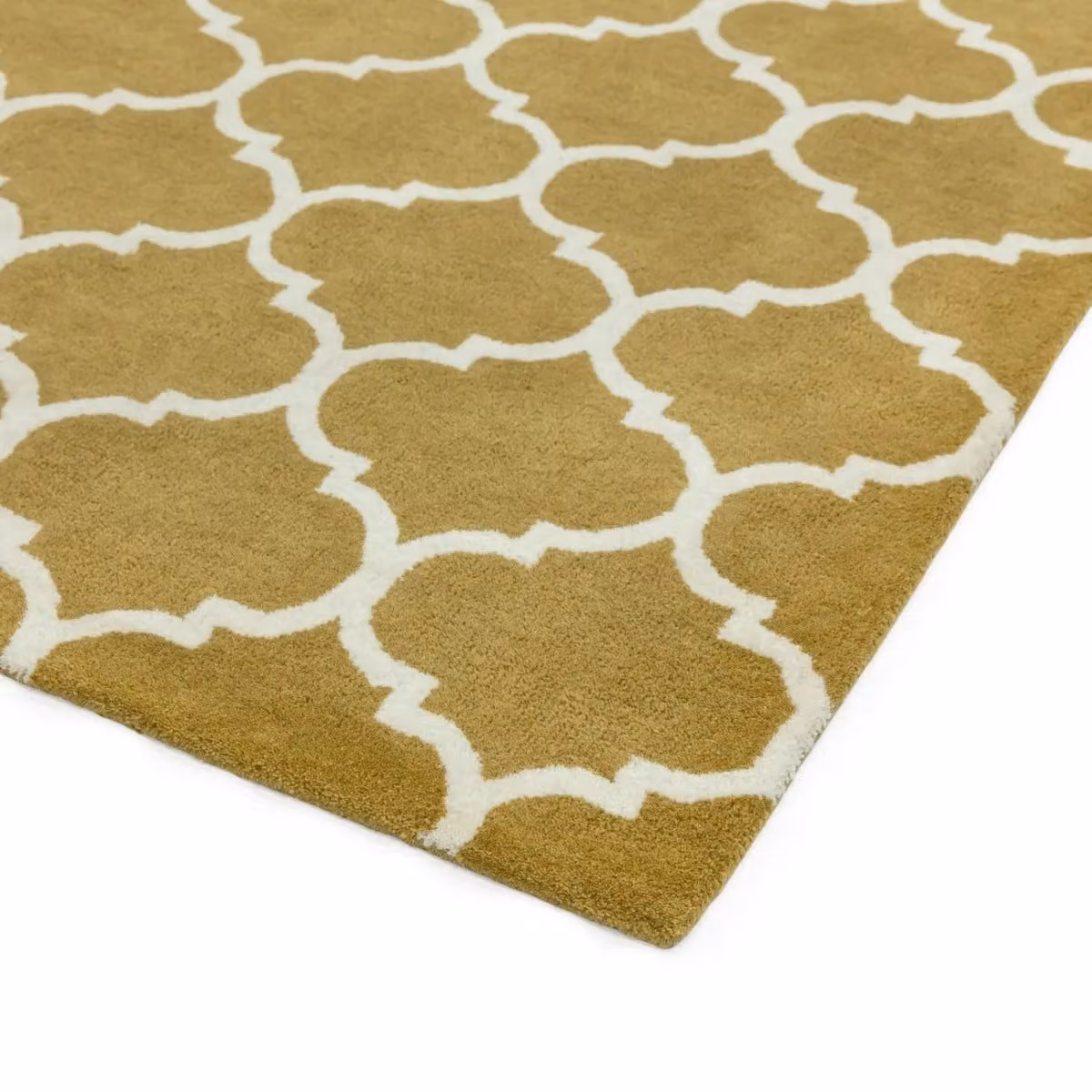 The Rug Shop UK Handmade Yellow Wool Geometric Area Rug, W: 200 cm, D: 290 cm – 2