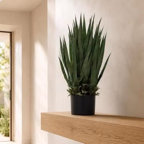 Leaf Design UK Green Artificial Yucca Tropical House Plant, Height: 70 cm – 1