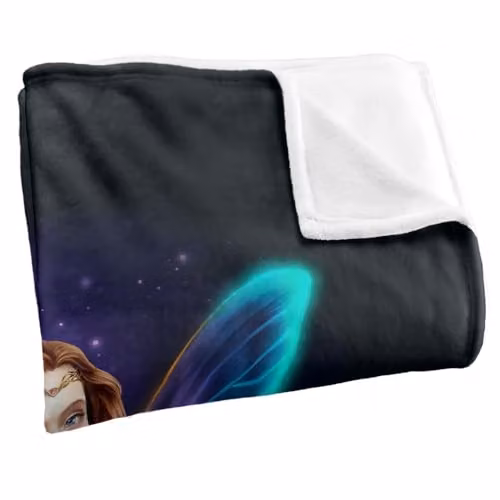 JQ Licensing En Fairy Queen Silky Touch Super Soft White Fleece Throw Blanket W/D/H: 152 x 127 cm – 2