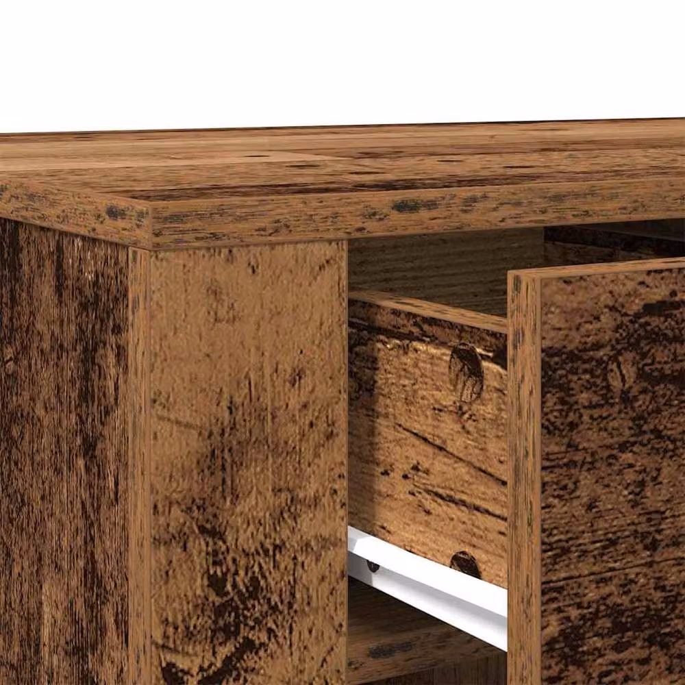 Berkfield Home Elegant Writing Desk in Brown Old Wood, W/D/H: 100 x 49 x 75 cm – 6