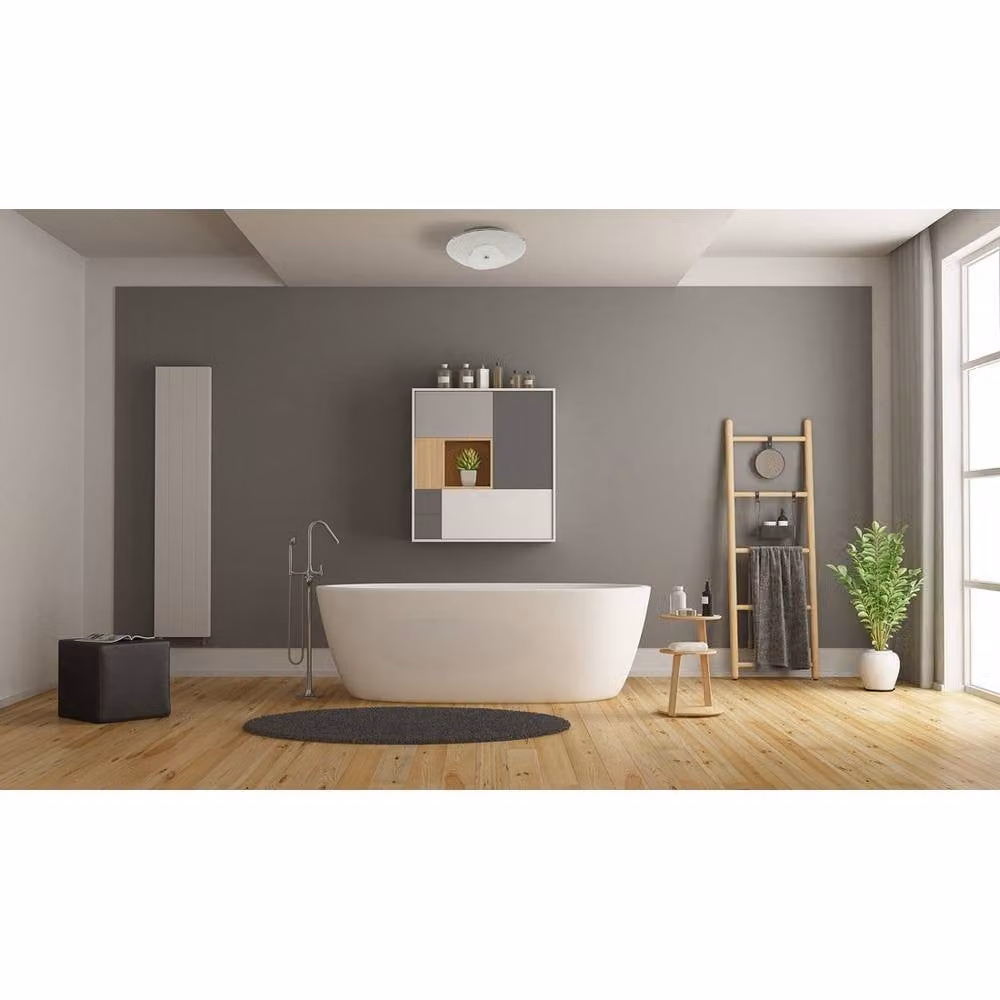 Netlighting Delia Classic 1 Light Integrated LED Semi Flush Ceiling Light in White, 3000K Warm White – 2
