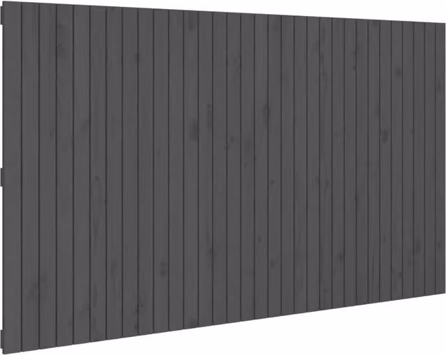 Berkfield Home Grey Rustic Solid Pine Wall Mounted Headboard W: 204 cm, D: 3 cm, H: 110 cm