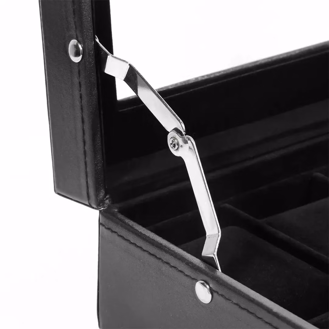 SPETLEK 24 Grid Watch Display Box and Jewelry Storage Case with Glass Lid, Black – 6