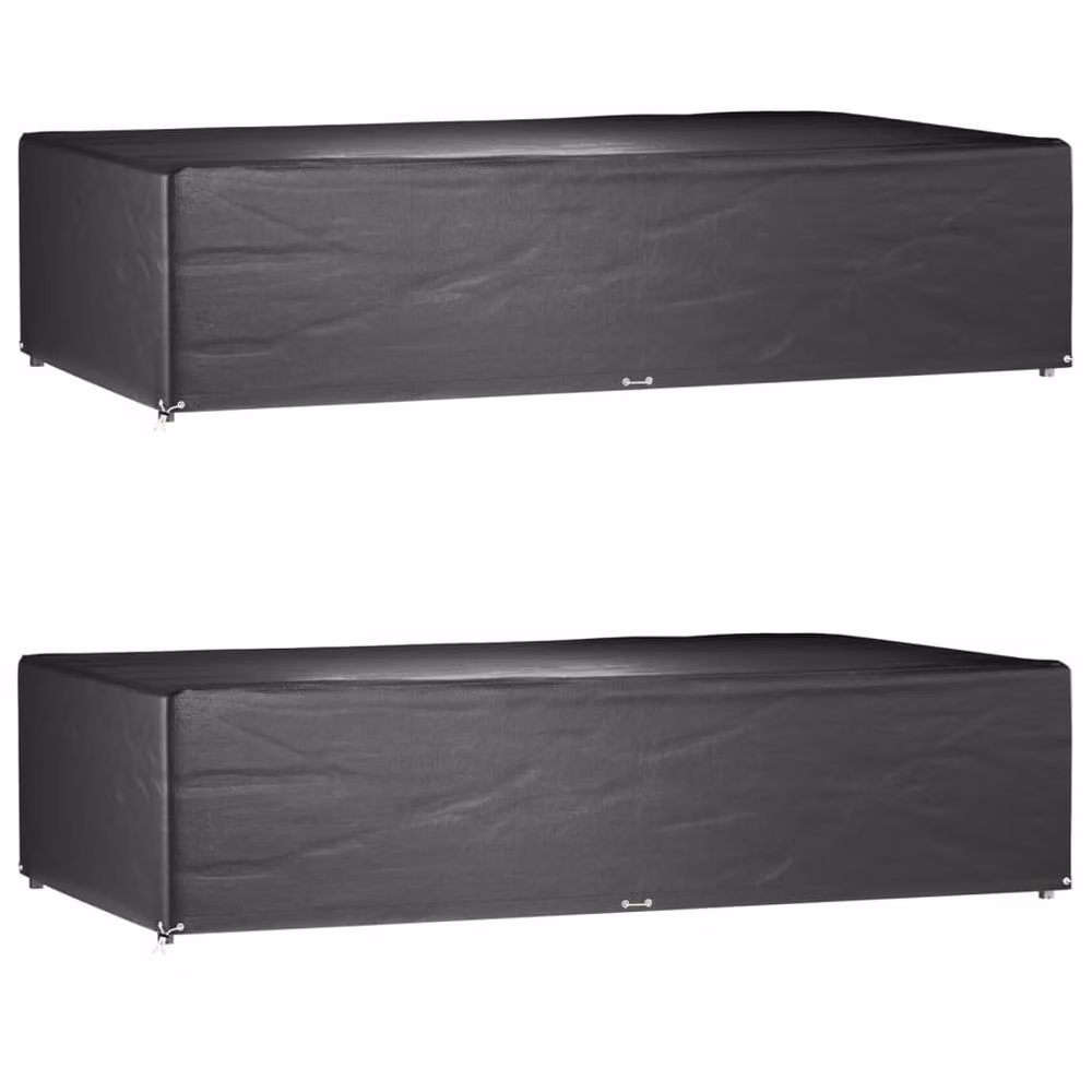 Berkfield Home Durable Garden Furniture Covers, 2 Pack, Black, W/D/H: 315 x 180 x 75 cm – 2