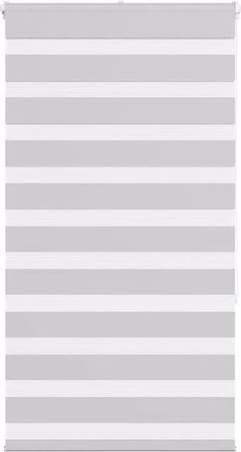 Berkfield Home Zebra Blind in Light Grey, W: 90 cm, H: 150 cm