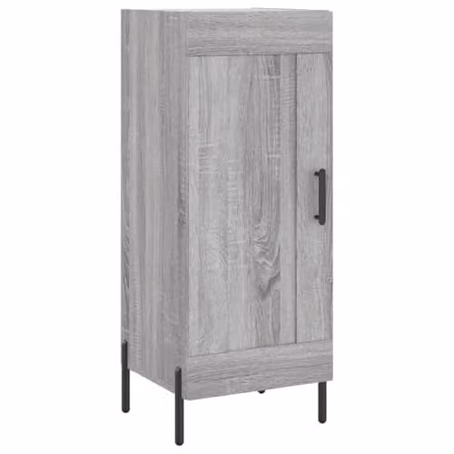 vidaXL Modern Grey Sonoma Sideboard in Engineered Wood W/D/H: 34.0 x 34.0 x 90.0 cm