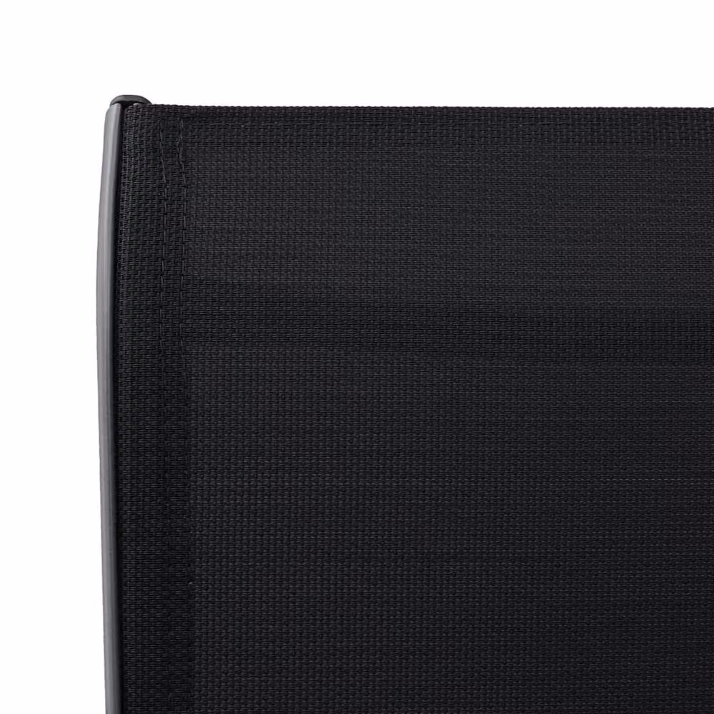 Berkfield Home Set of 4 Soft Garden Bar Chairs in Black Textilene – 4