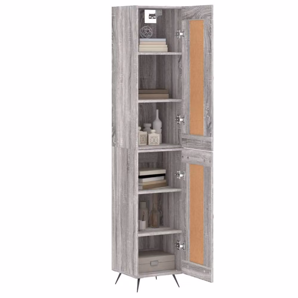 Berkfield Home Grey Sonoma Highboard W/D/H: 34.5 x 34.5 x 180 cm – 2