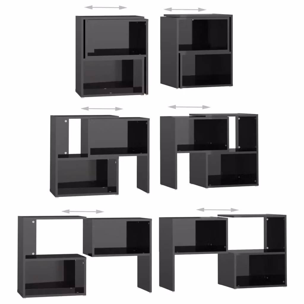 Berkfield Home High Gloss Black TV Cabinet W/D/H: 104 x 30 x 52 cm – 3