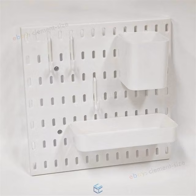 Nordara Self-Adhesive Pegboard Wall Storage Organizer in White, W/D/H: 50 x 15 x 15 cm