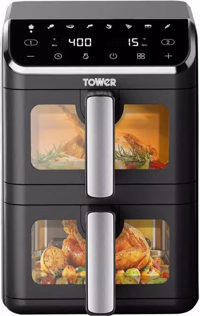 Tower Vortx 5L Dual Zone Air Fryer, Black