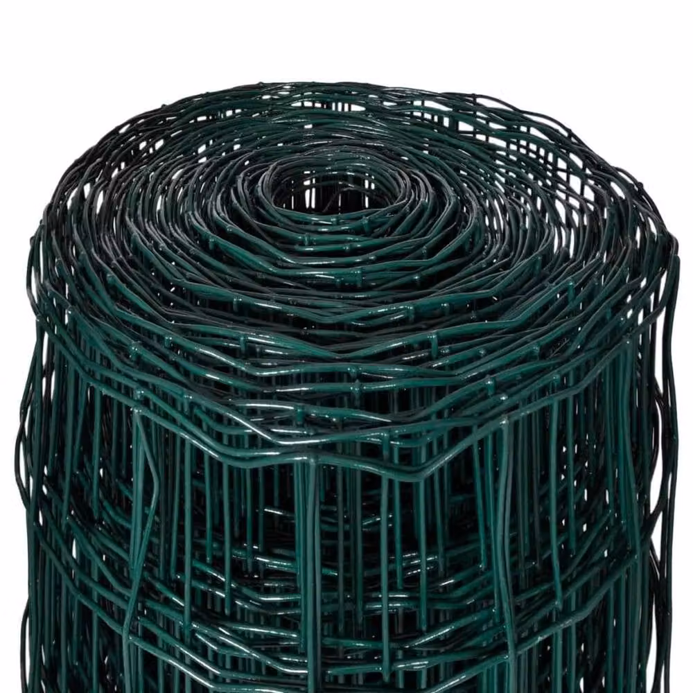 Berkfield Home Beautiful Euro Fence Steel PVC Coated Green W: 10 m, H: 1.2 m – 4