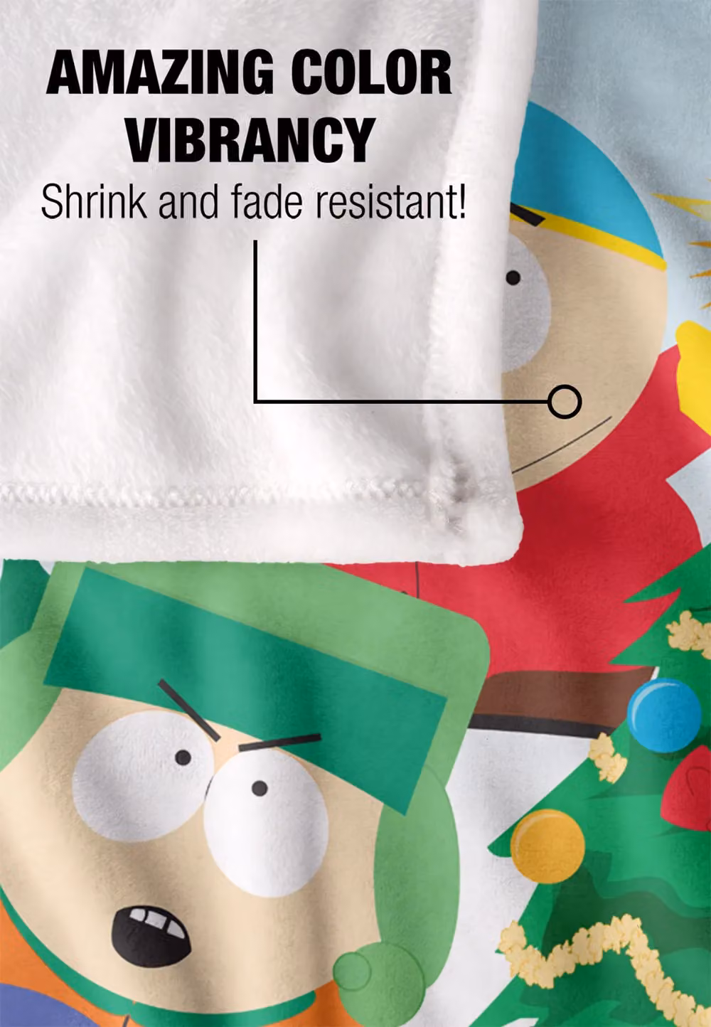 LOGOVISION South Park The Boys Decorating Tree Super Soft Fleece Throw Blanket, Multicolour, W/D/H: 152 x 127 cm – 3