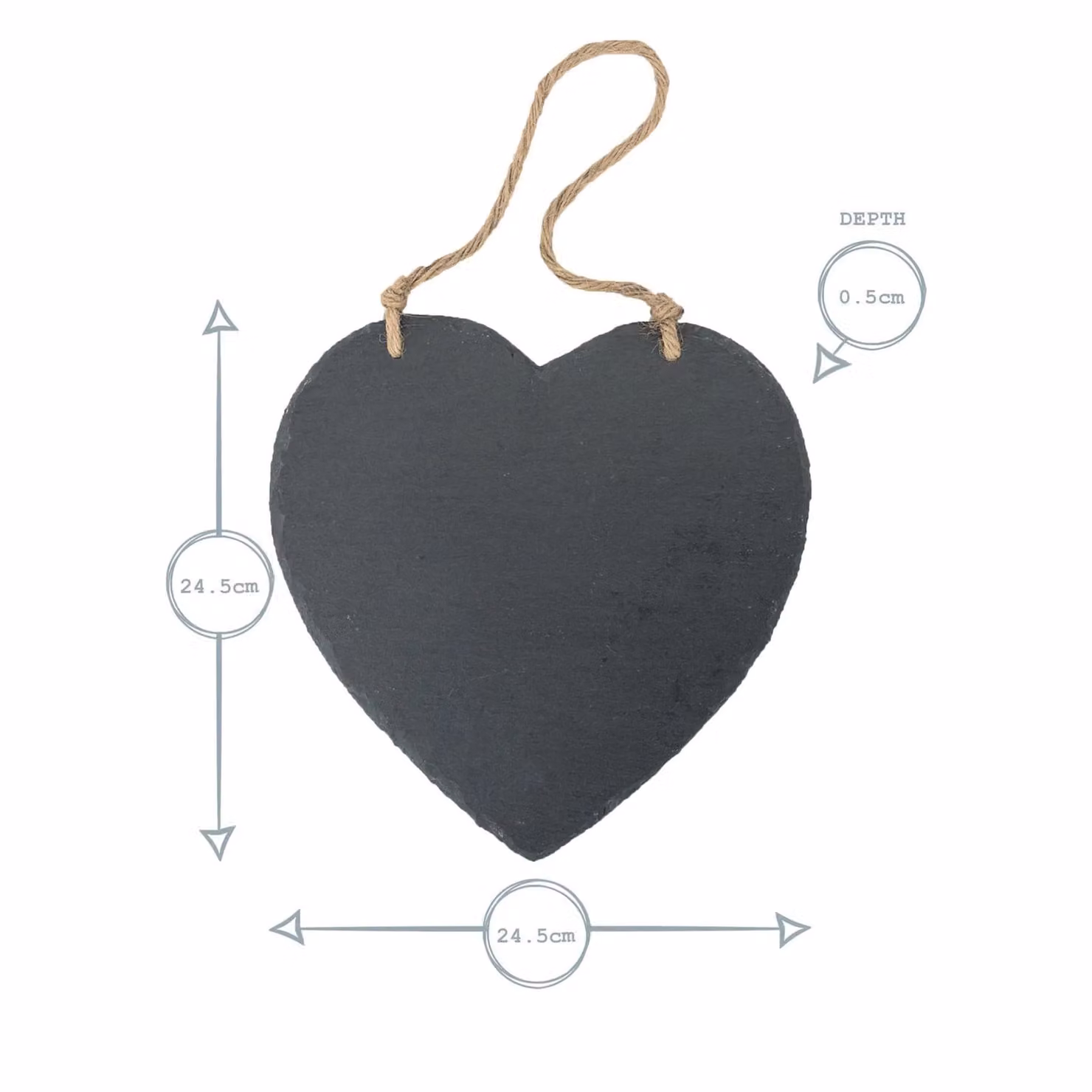 Nicola Spring Grey Heart Hanging Notice Board, W/H: 24.5 x 24.5 cm – 3