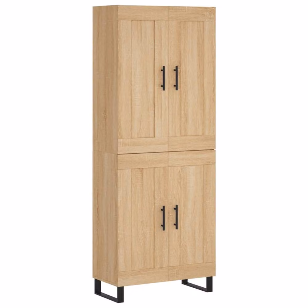 Berkfield Home Sonoma Oak Highboard in Brown, W/D/H: 69.5 x 34 x 180 cm – 2