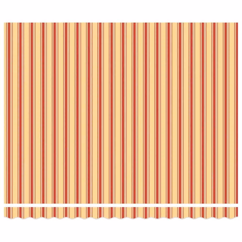 Berkfield Home Manual Retractable Polyester Awning with LED, Yellow and Orange Striped, W: 400 cm, D: 300 cm – 6