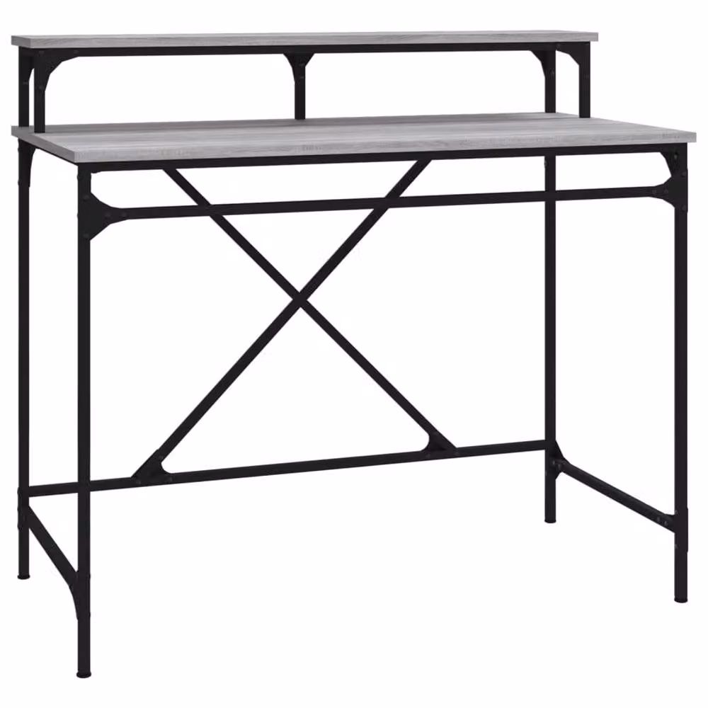 Berkfield Home Charming Writing Desk in Grey Sonoma, W/D/H: 100 x 50 x 90 cm – 2