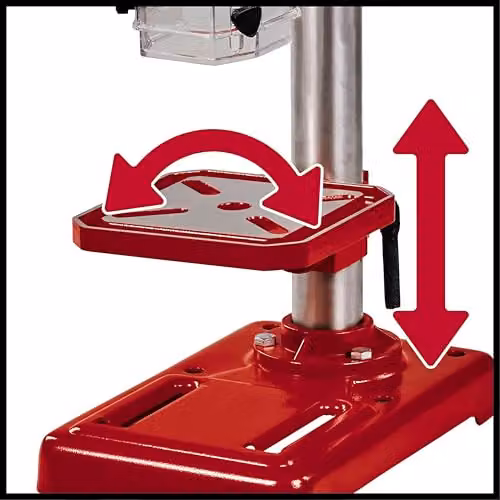 Einhell Red Benchtop Drill Press with 450W Motor and Variable Speed up to 2650rpm – 4