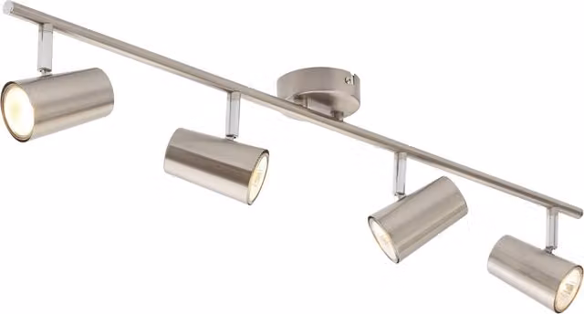 Litecraft Chobham Adjustable 4 Light Spotlight Bar in Silver and Grey Metal