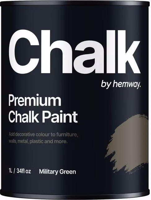 Hemway Chalk Paint Flat Matt in Military Green, 1 l