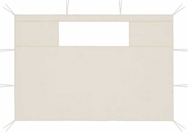 Berkfield Home Gazebo Sidewalls with Windows, 2 Piece Set, Beige PVC, W: 435 cm, H: 210 cm