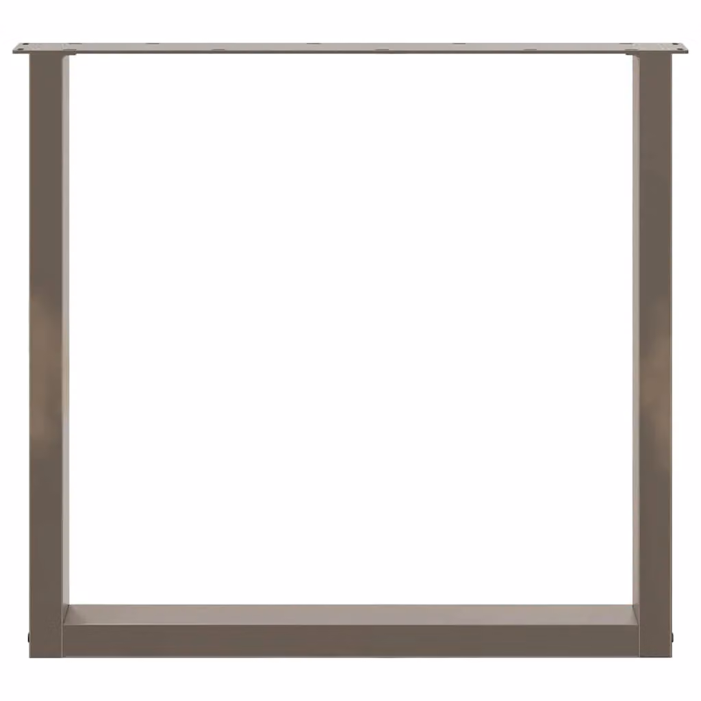 Berkfield Home U-Shaped Coffee Table Legs, 3 Piece Set, Brown Steel, H: 72.5 cm x W: 90 cm – 3