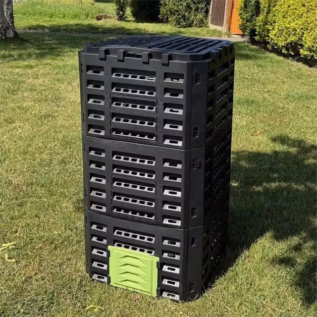Nordara 500 Litre Plastic Garden Composter Compost Bin in Black