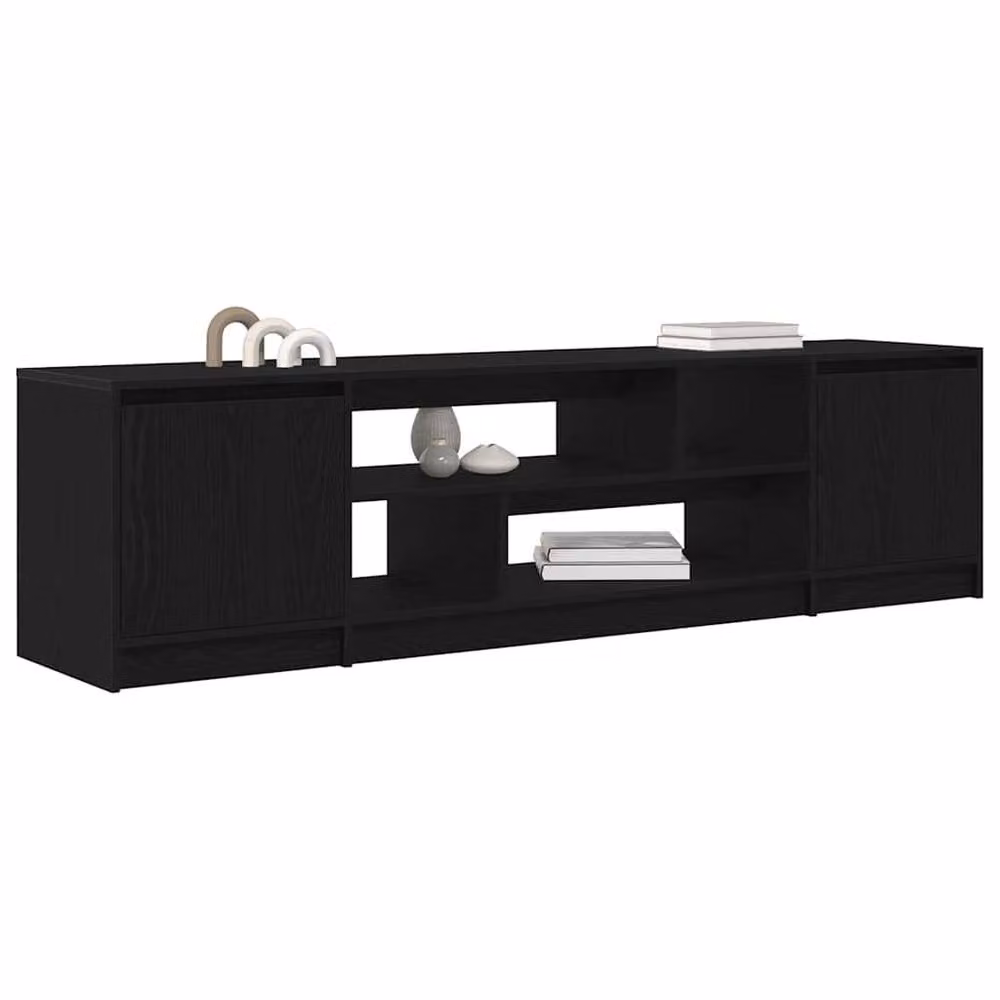 Berkfield Home Modern Black Oak TV Cabinet, W: 188.5 cm, D: 50 cm, H: 50 cm – 3