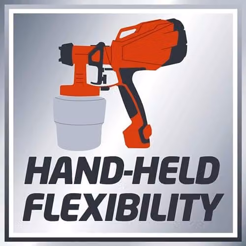 Einhell Electric Handheld Spray Gun System for Fences and Decking, 400W, Red and Black – 7