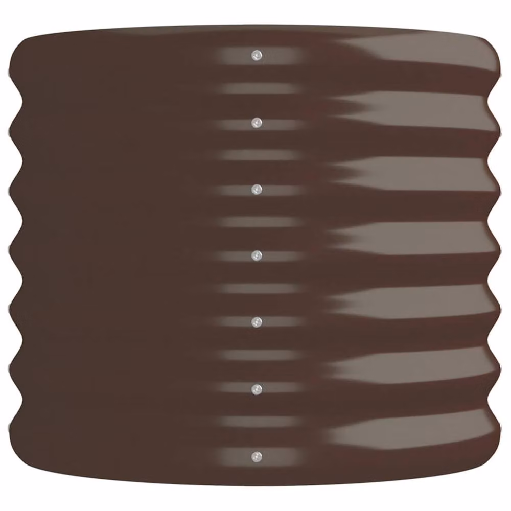 Berkfield Home Garden Raised Bed in Brown Powder-coated Steel, W/D/H: 152 x 40 x 36 cm – 4
