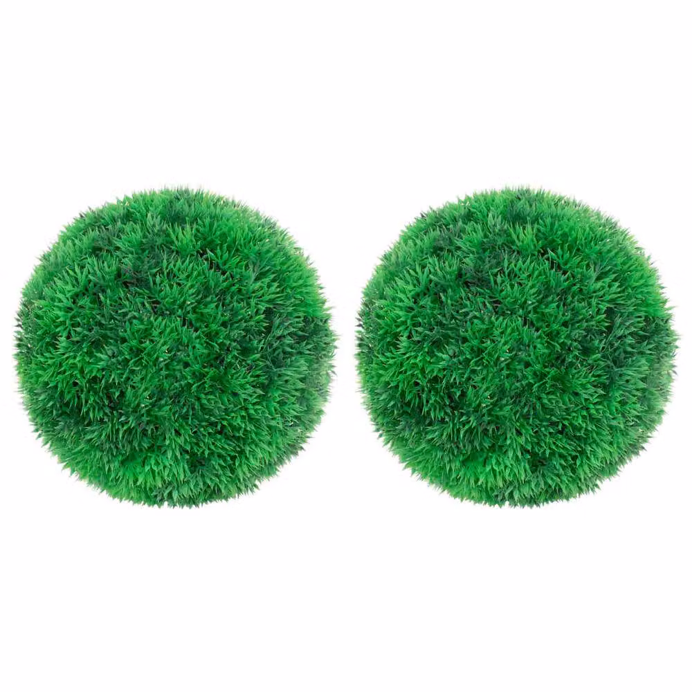 Berkfield Home Lush Artificial Boxwood Balls, 2 Pack, Green, Diameter: 22 cm – 2
