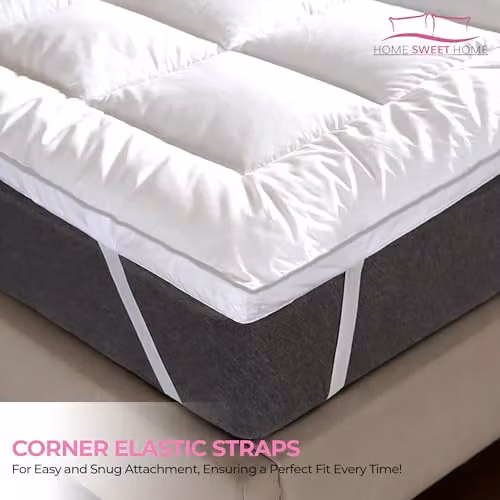Snug City Extra Thick Microfibre Soft Touch Mattress Topper, White, 10cm – 3