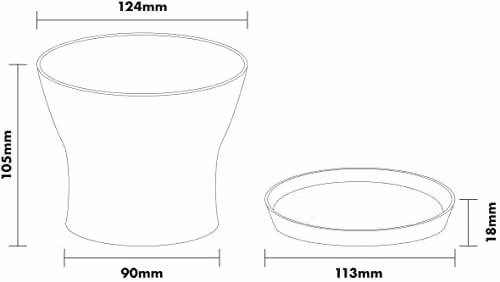 St Helens Plastic Plant Pot, Purple, W/D/H: 10.5 x 10.5 x 9 cm – 4