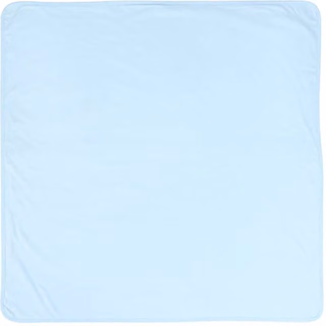Larkwood Plain Knitted Cotton Blanket in Blue