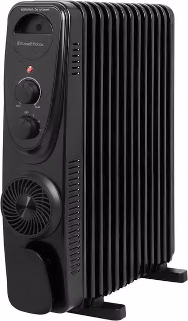 Russell Hobbs 2500W 13 Fin Oil Filled Radiator RHOFR2403 in Black