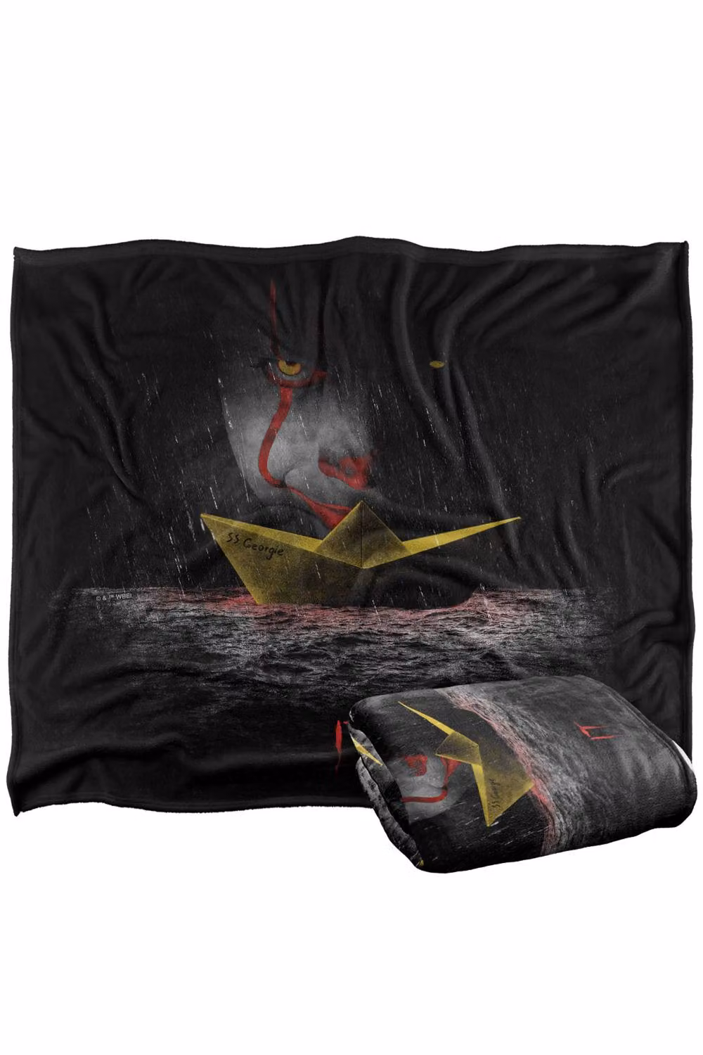 Warner Bros. It (2019) Paper Boat Silky Touch Super Soft Fluffy Throw Blanket, Multicolour, Extra Large – 2