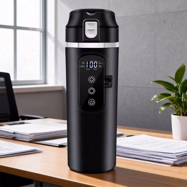 Havendro Electric Car Heating Cup with Smart Touch Screen, 400ml, Black – 1