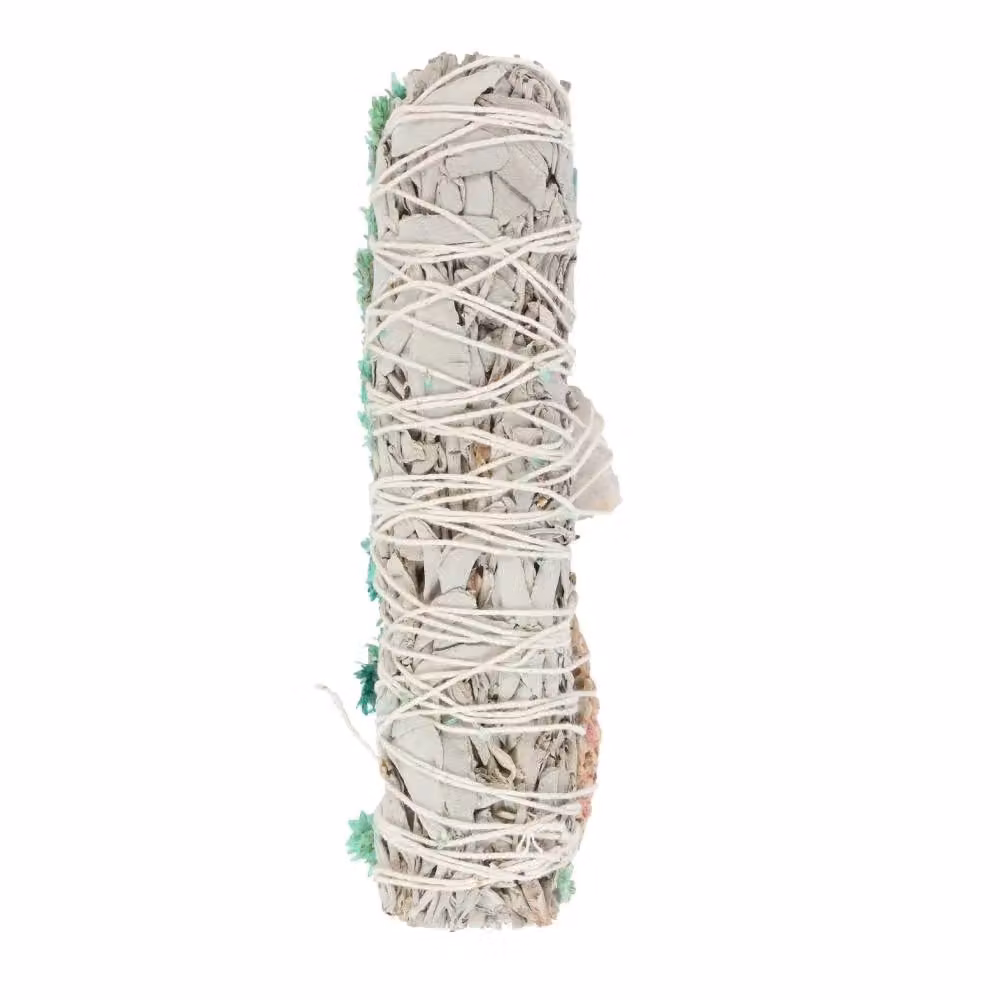Something Different White Sage Quartz Smudge Stick Wand with Organic Herbs and Stone – 2